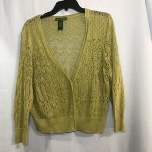 Ladies Mountain Lake Green Sweater‎ Size XL